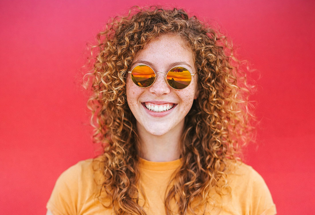 Choosing the right sunglasses for you is easy at Southwestern Eye Center for this young millenial in cool sunglasses.