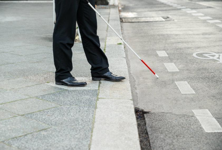 Man suffering from blindness.