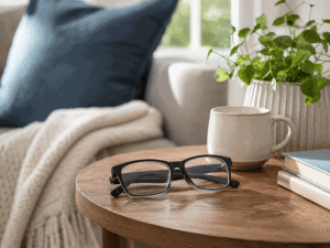 High powered reading glasses are a macular degeneration vision aid at Southwestern Eye Center.